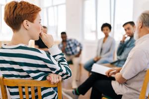 Parents in support group